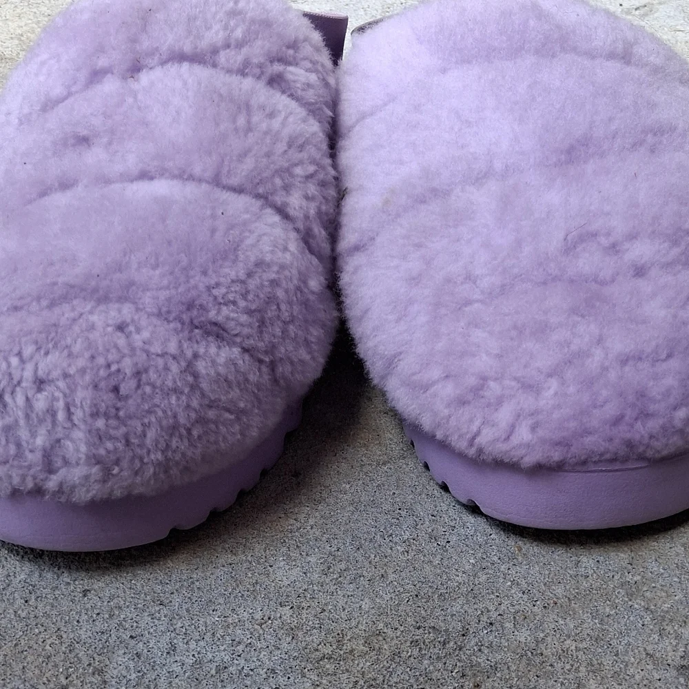 UGG Super Fluff Fur Slip-On Slingback Slipper Shoes